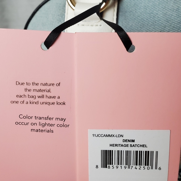 JUICY COUTURE denim heritage satchel crossbody bag - Picture 7 of 7